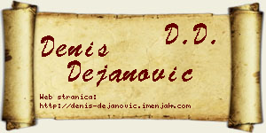 Denis Dejanović vizit kartica